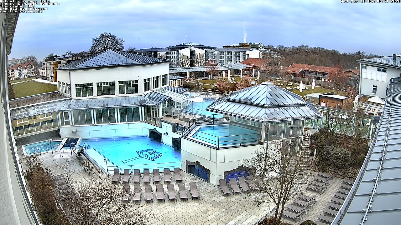 Archiv Foto Webcam Bad Füssing: Therme Eins - Thermenhof Ost