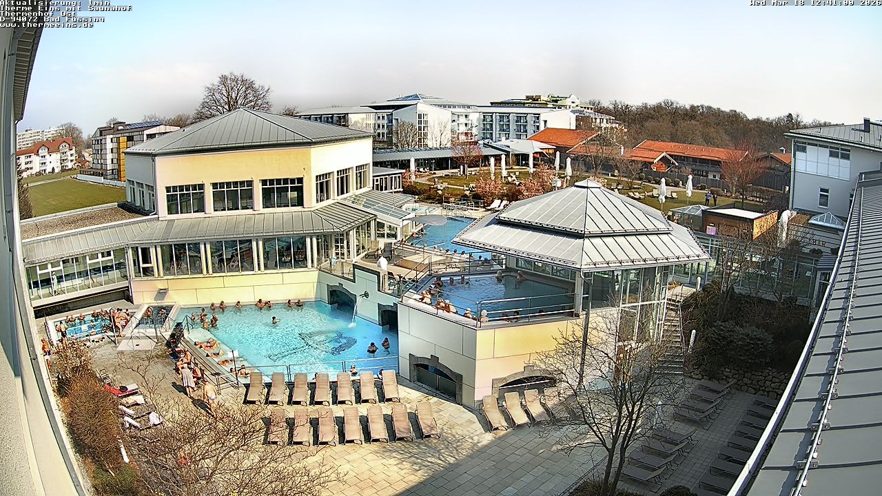 Archiv Foto Webcam Bad Füssing: Therme Eins - Thermenhof Ost
