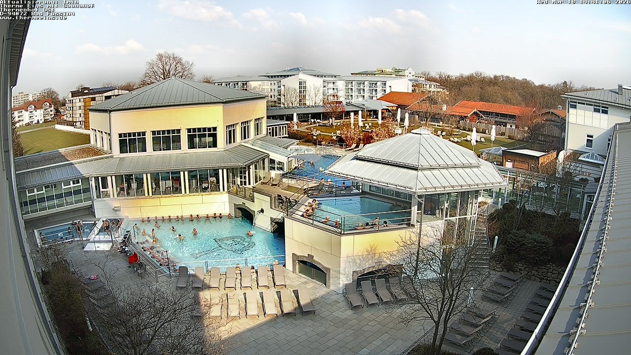 Archiv Foto Webcam Bad Füssing: Therme Eins - Thermenhof Ost