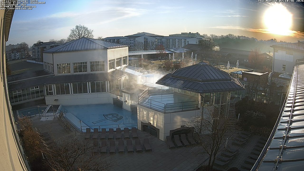 Archiv Foto Webcam Bad Füssing: Therme Eins - Thermenhof Ost