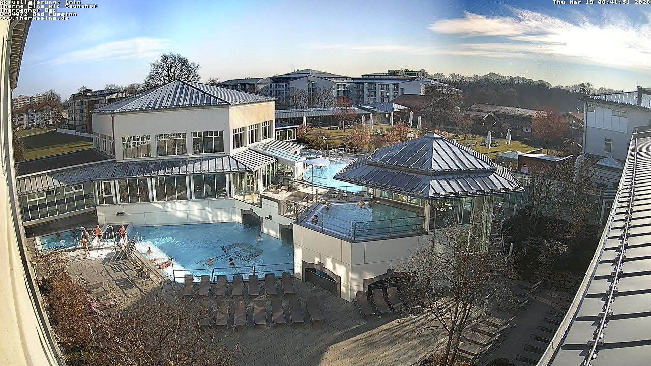 Archiv Foto Webcam Bad Füssing: Therme Eins - Thermenhof Ost