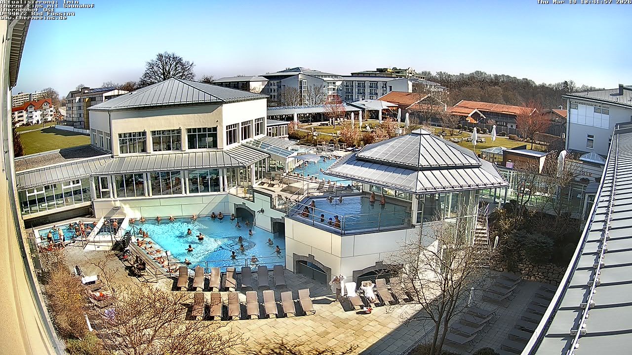 Archiv Foto Webcam Bad Füssing: Therme Eins - Thermenhof Ost