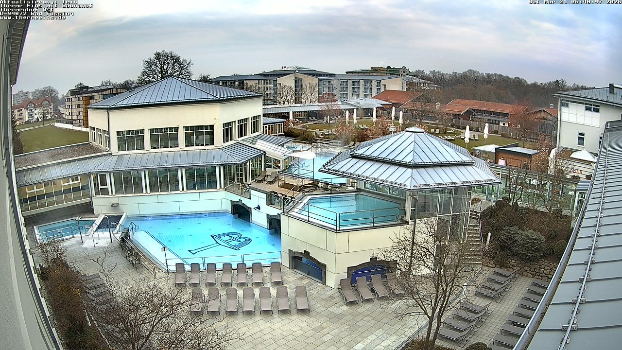 Archiv Foto Webcam Bad Füssing: Therme Eins - Thermenhof Ost
