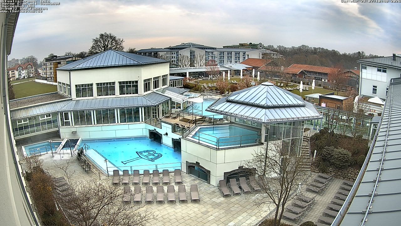Archiv Foto Webcam Bad Füssing: Therme Eins - Thermenhof Ost
