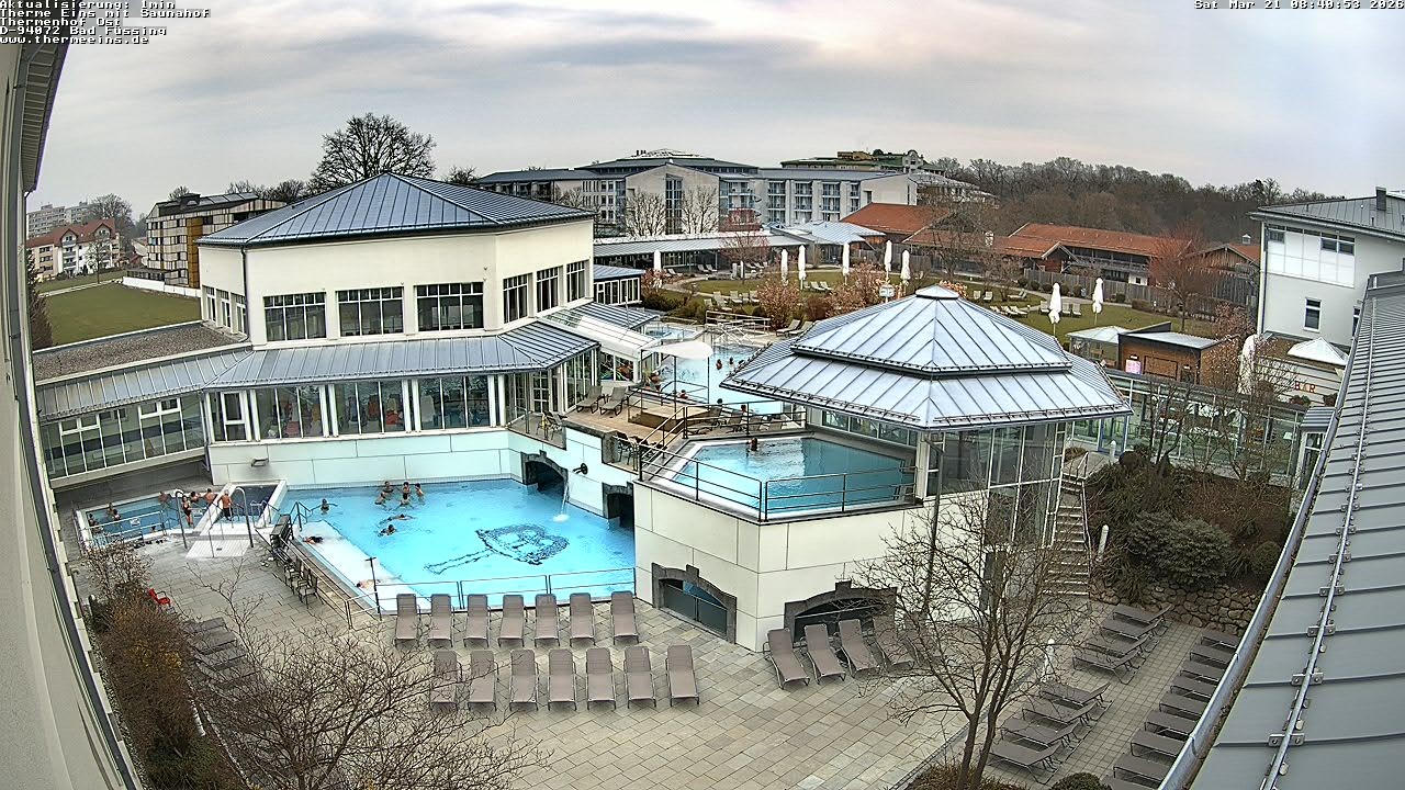 Archiv Foto Webcam Bad Füssing: Therme Eins - Thermenhof Ost