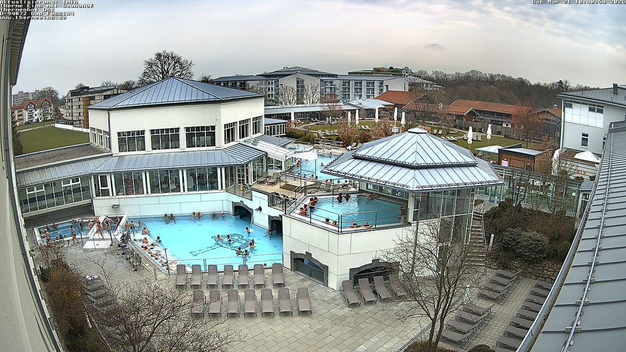 Archiv Foto Webcam Bad Füssing: Therme Eins - Thermenhof Ost
