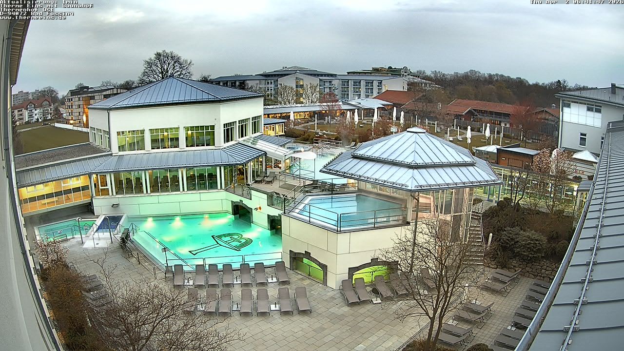 Archiv Foto Webcam Bad Füssing: Therme Eins - Thermenhof Ost