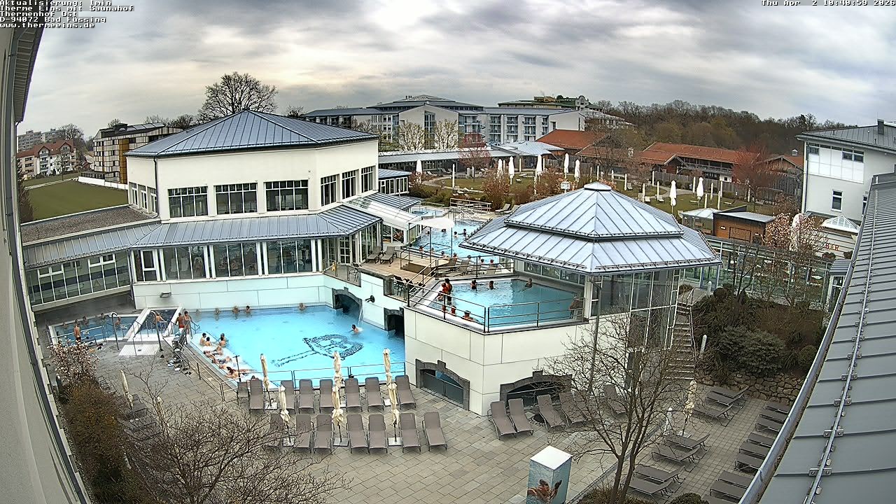 Archiv Foto Webcam Bad Füssing: Therme Eins - Thermenhof Ost