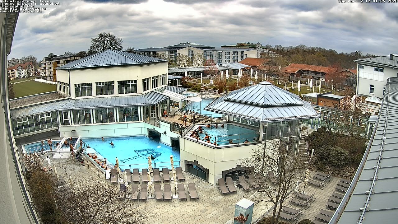 Archiv Foto Webcam Bad Füssing: Therme Eins - Thermenhof Ost