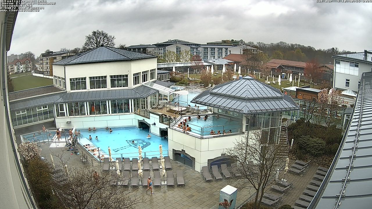 Archiv Foto Webcam Bad Füssing: Therme Eins - Thermenhof Ost