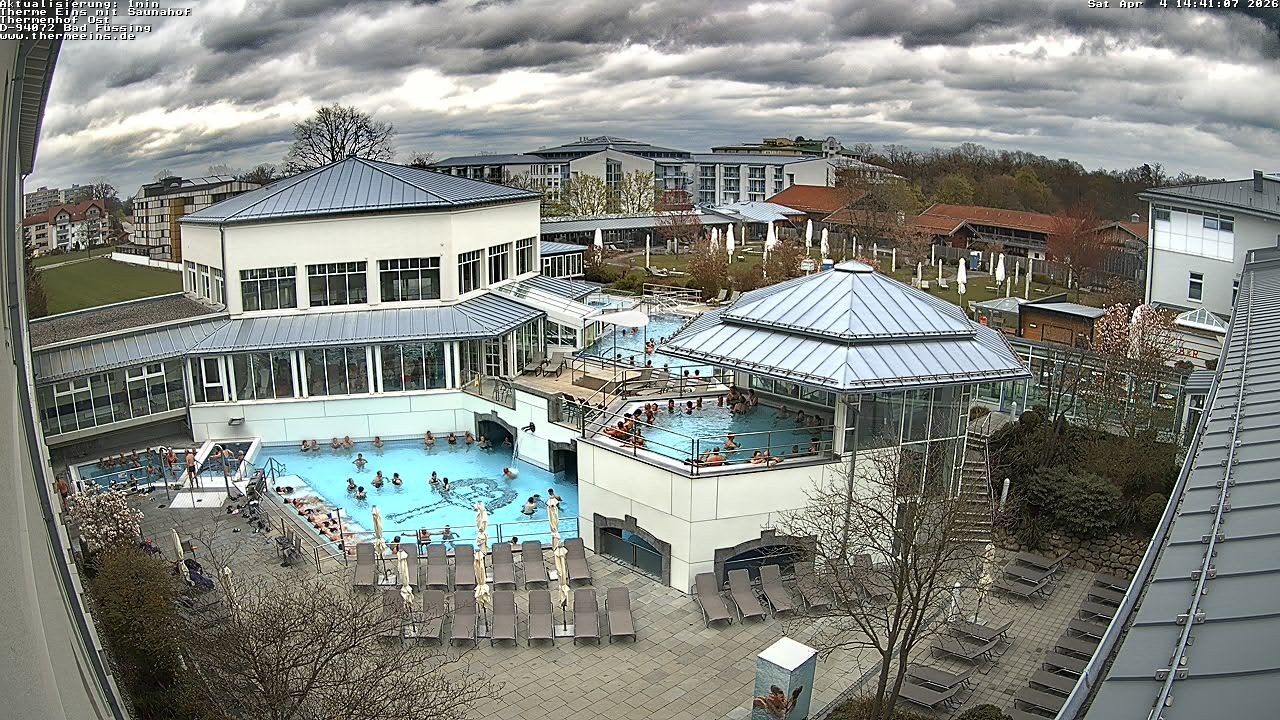Archiv Foto Webcam Bad Füssing: Therme Eins - Thermenhof Ost