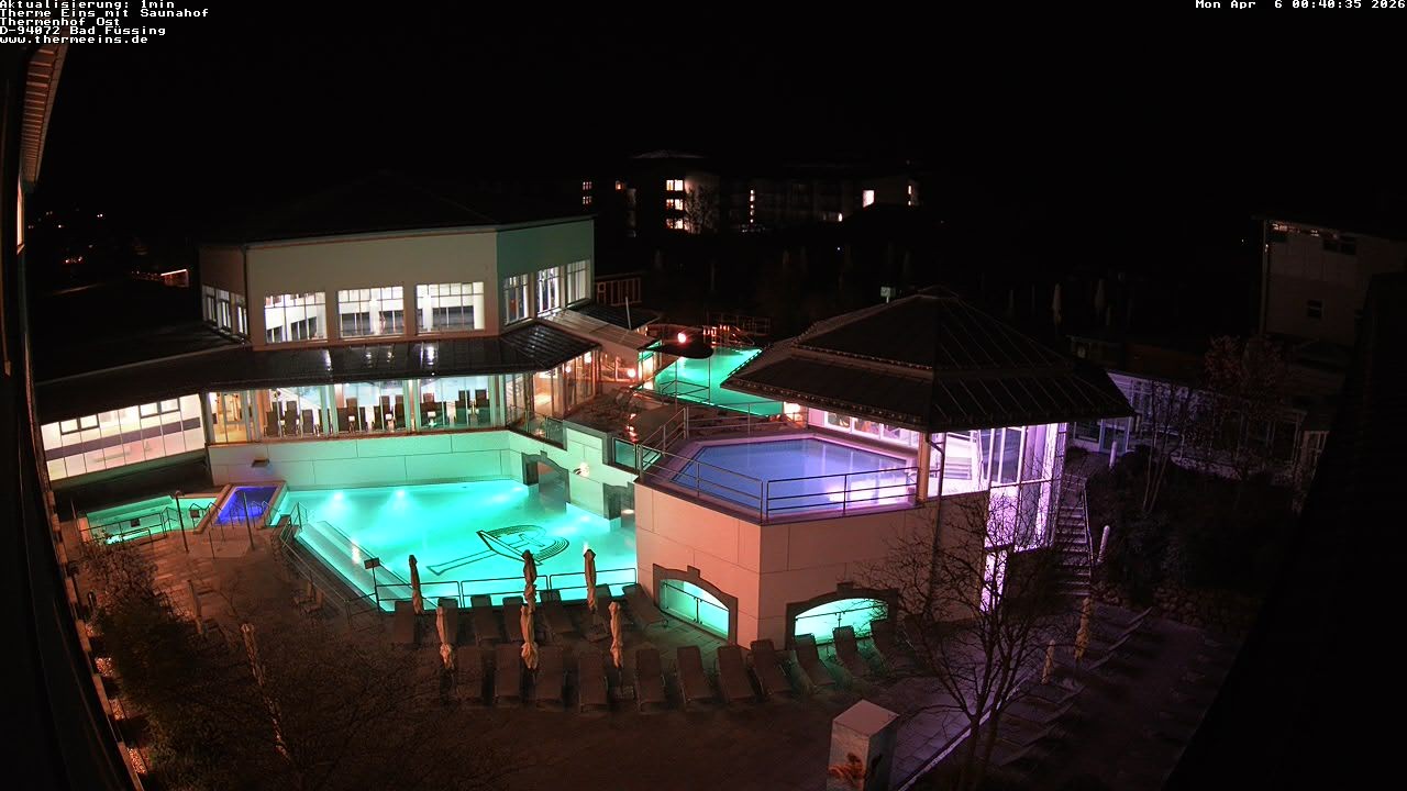 Archiv Foto Webcam Bad Füssing: Therme Eins - Thermenhof Ost