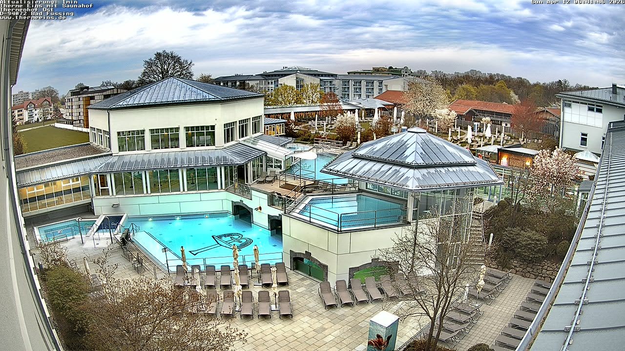 Archiv Foto Webcam Bad Füssing: Therme Eins - Thermenhof Ost