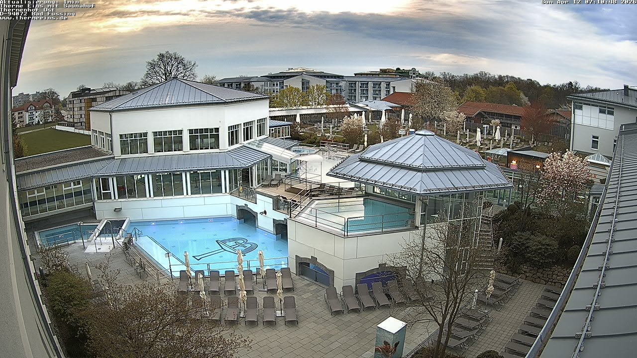 Archiv Foto Webcam Bad Füssing: Therme Eins - Thermenhof Ost