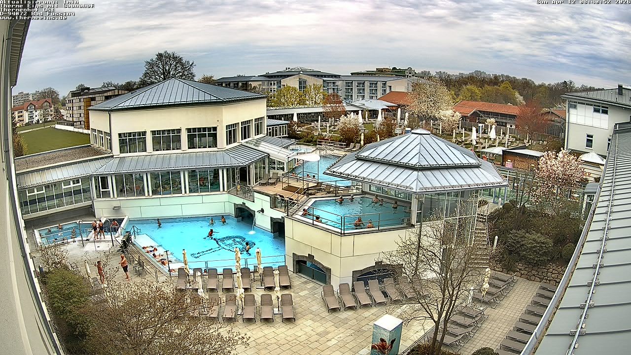 Archiv Foto Webcam Bad Füssing: Therme Eins - Thermenhof Ost