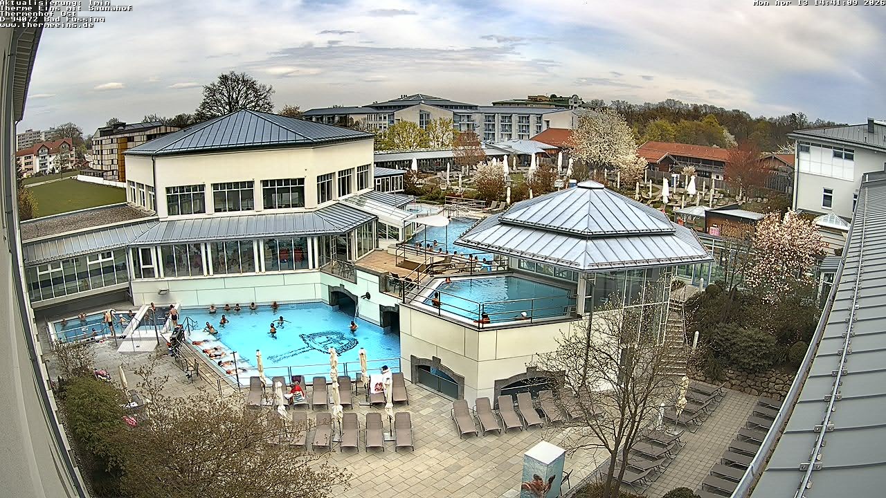 Archiv Foto Webcam Bad Füssing: Therme Eins - Thermenhof Ost