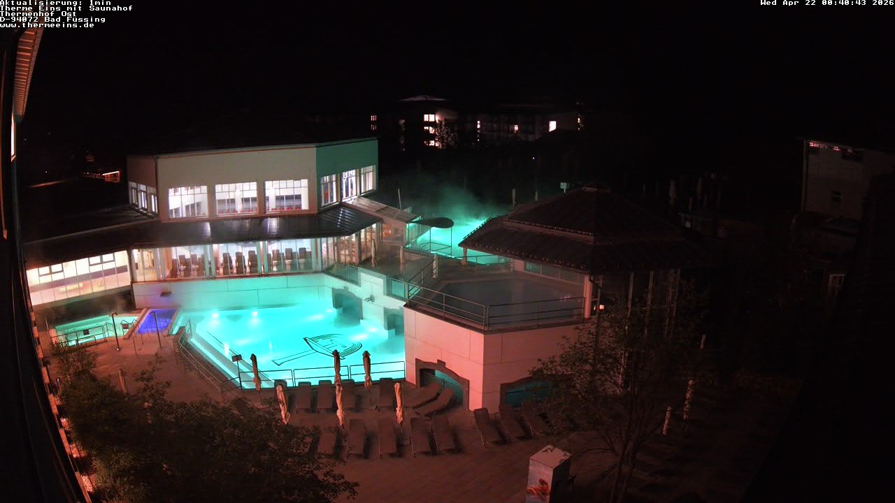 Archiv Foto Webcam Bad Füssing: Therme Eins - Thermenhof Ost