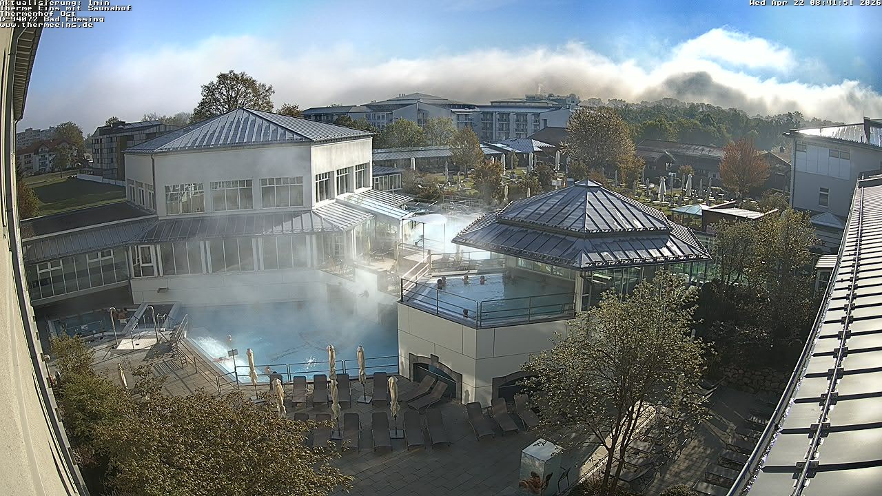 Archiv Foto Webcam Bad Füssing: Therme Eins - Thermenhof Ost