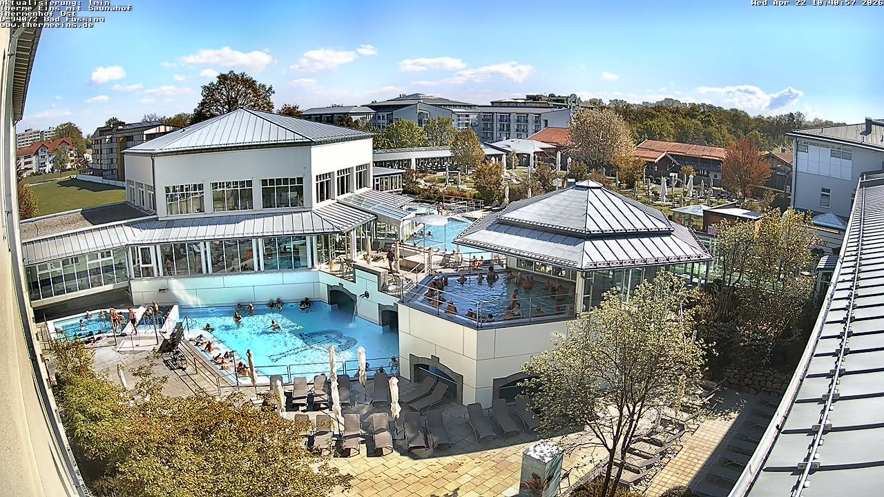 Archiv Foto Webcam Bad Füssing: Therme Eins - Thermenhof Ost