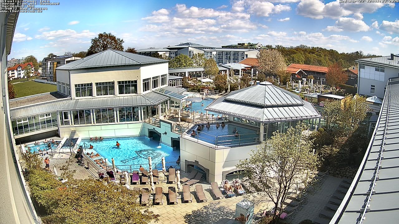 Archiv Foto Webcam Bad Füssing: Therme Eins - Thermenhof Ost