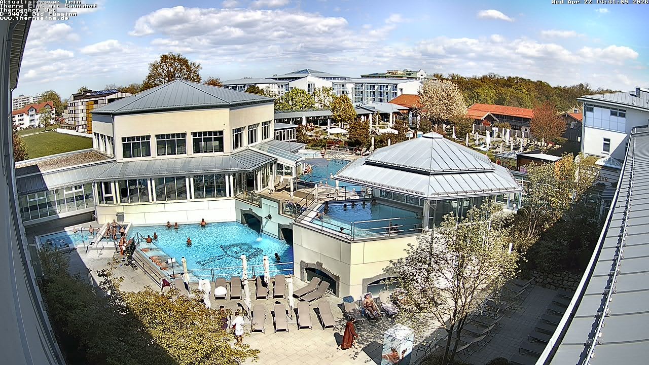Archiv Foto Webcam Bad Füssing: Therme Eins - Thermenhof Ost