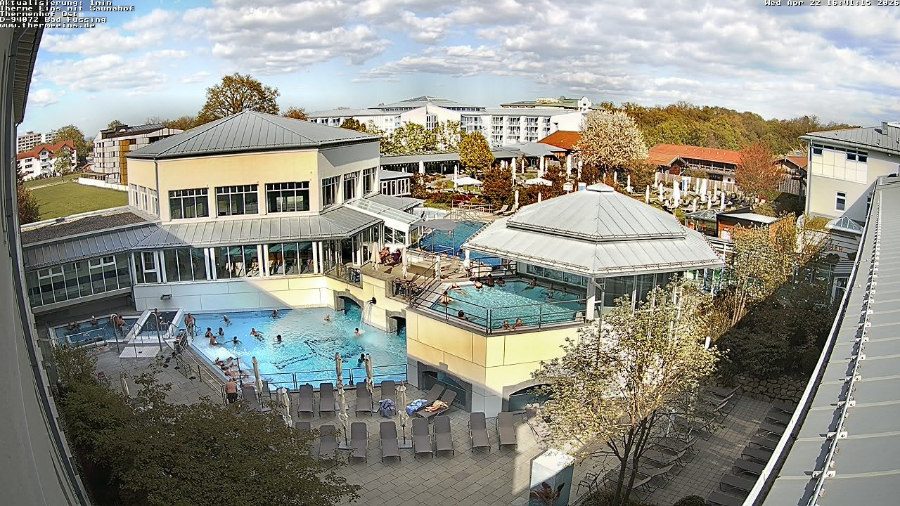 Archiv Foto Webcam Bad Füssing: Therme Eins - Thermenhof Ost