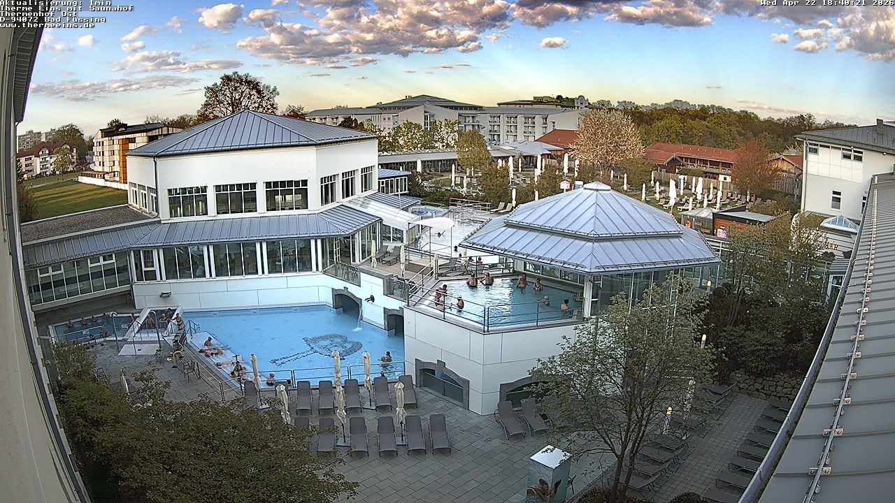 Archiv Foto Webcam Bad Füssing: Therme Eins - Thermenhof Ost