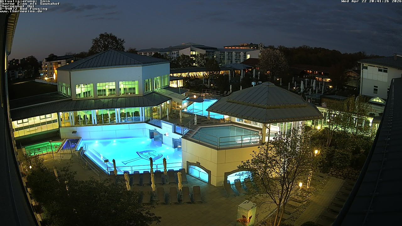 Archiv Foto Webcam Bad Füssing: Therme Eins - Thermenhof Ost