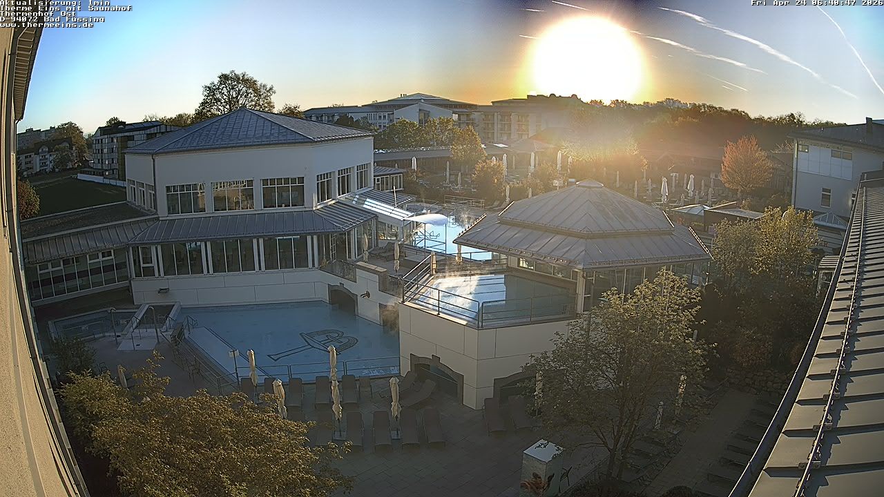 Archiv Foto Webcam Bad Füssing: Therme Eins - Thermenhof Ost