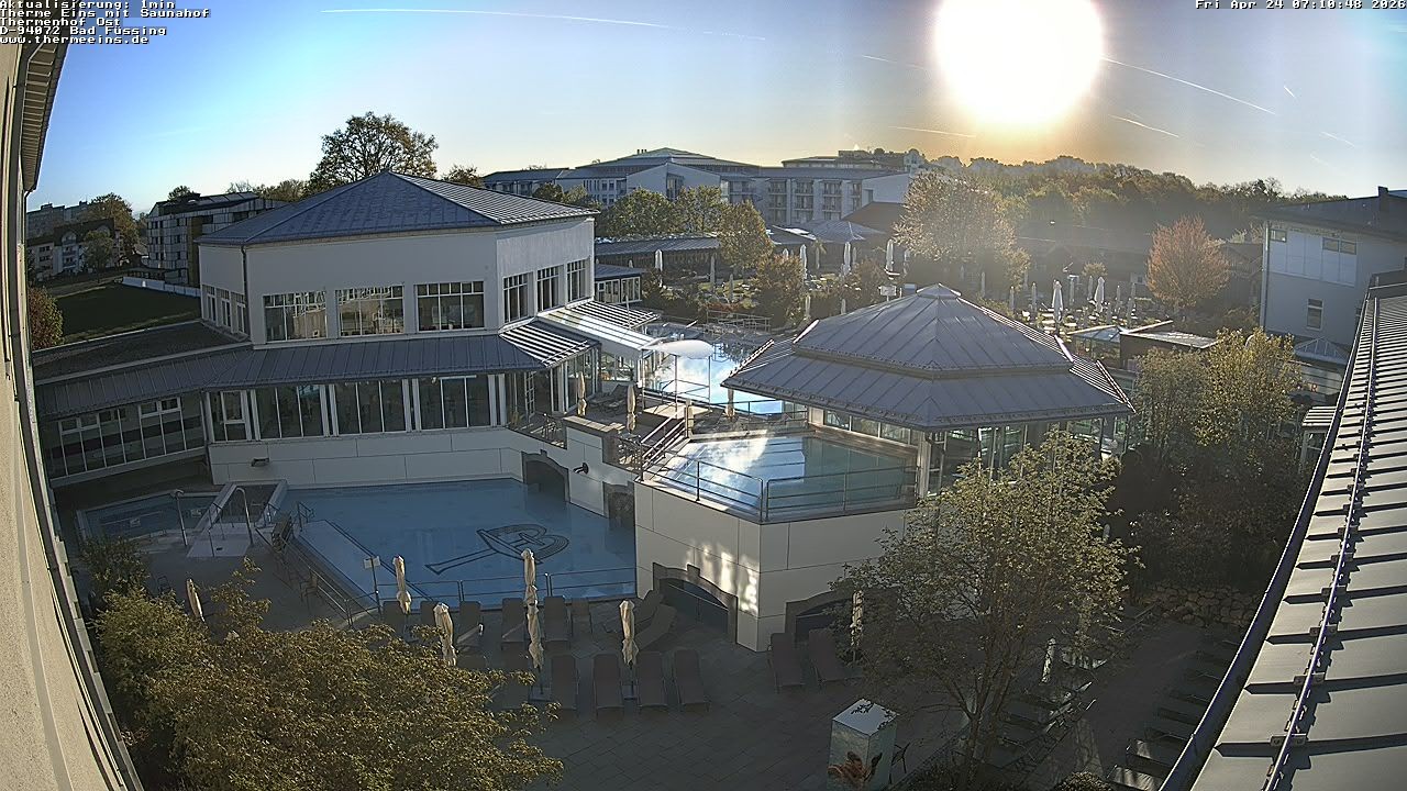 Archiv Foto Webcam Bad Füssing: Therme Eins - Thermenhof Ost