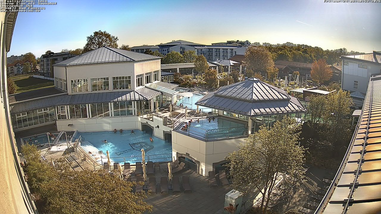 Archiv Foto Webcam Bad Füssing: Therme Eins - Thermenhof Ost