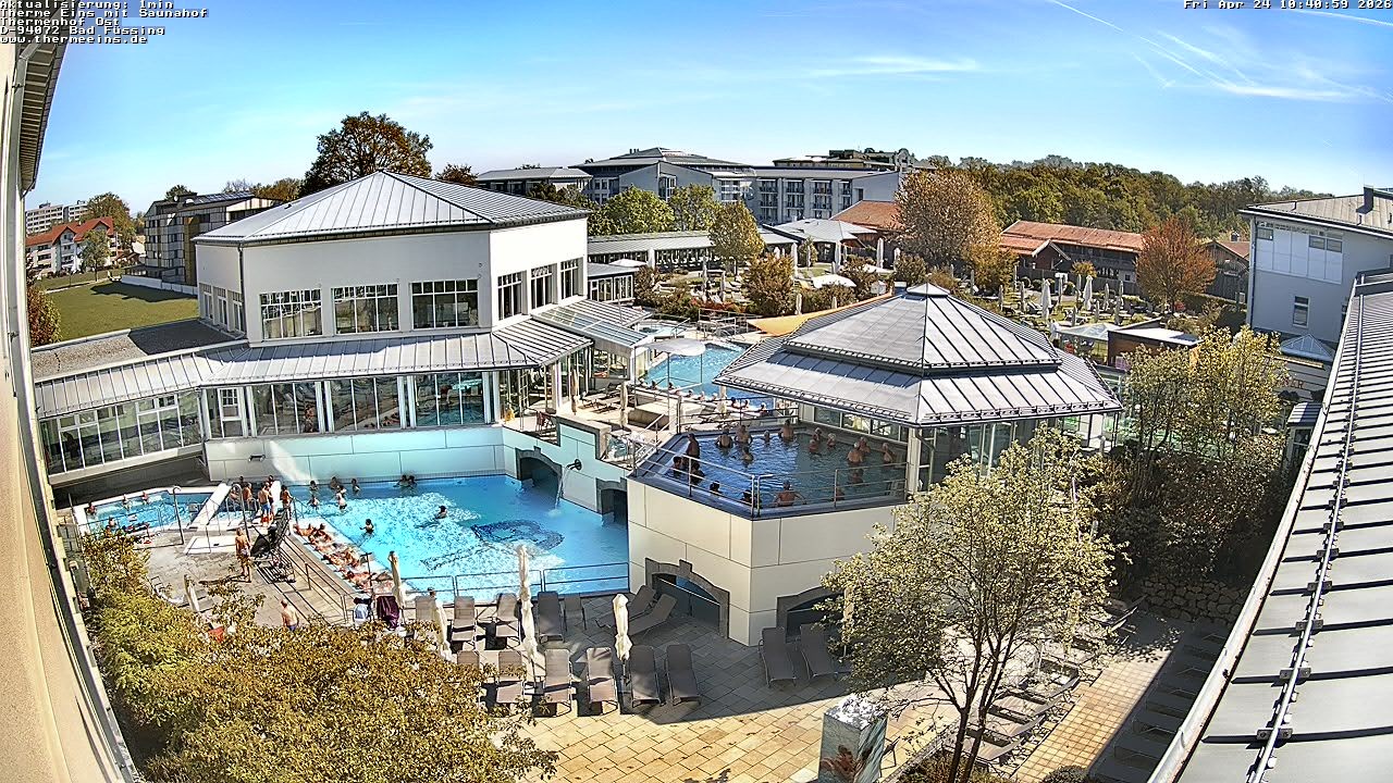 Archiv Foto Webcam Bad Füssing: Therme Eins - Thermenhof Ost