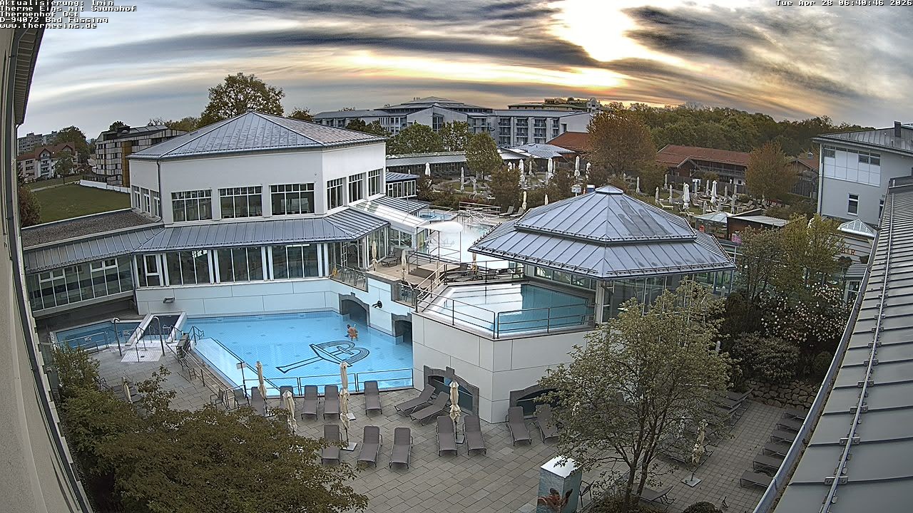 Archiv Foto Webcam Bad Füssing: Therme Eins - Thermenhof Ost