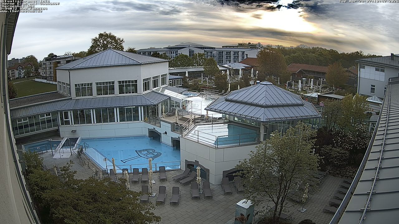 Archiv Foto Webcam Bad Füssing: Therme Eins - Thermenhof Ost