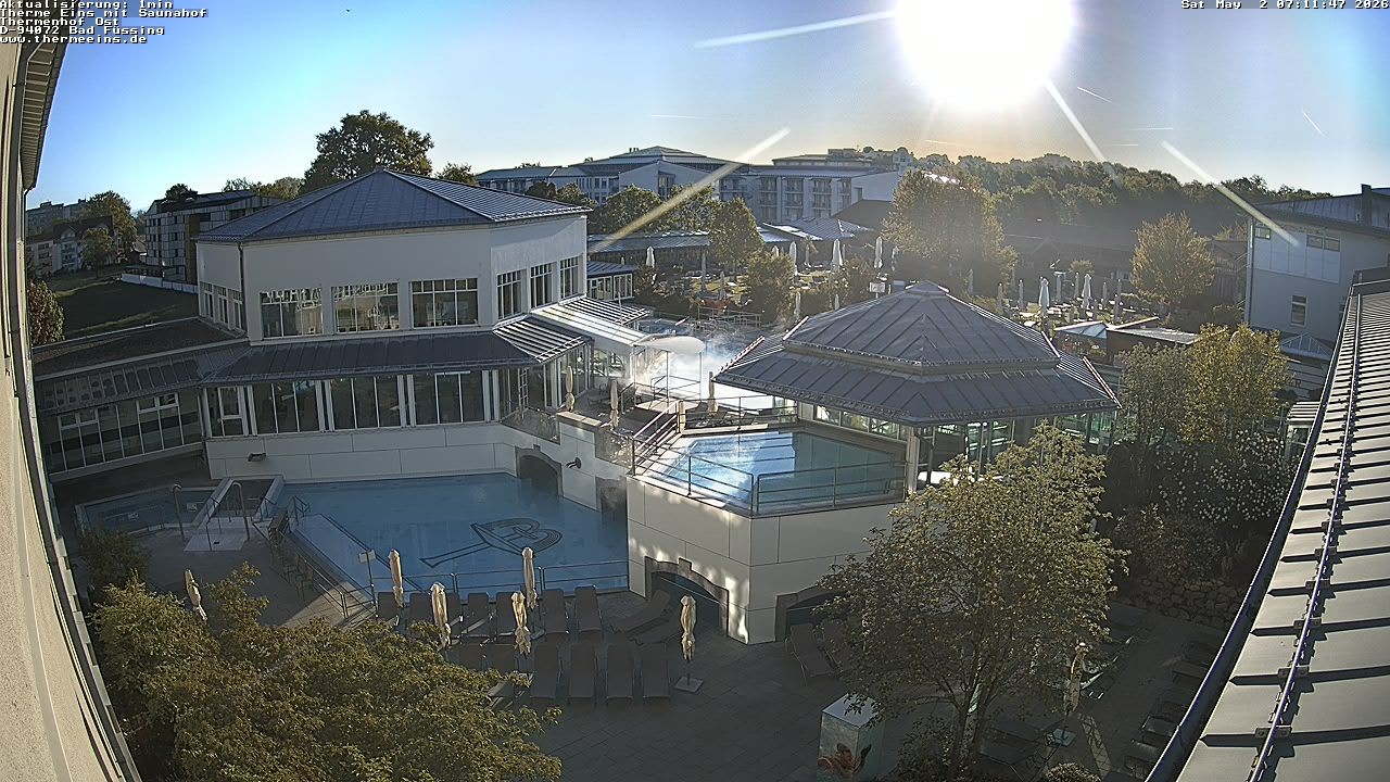 Archiv Foto Webcam Bad Füssing: Therme Eins - Thermenhof Ost