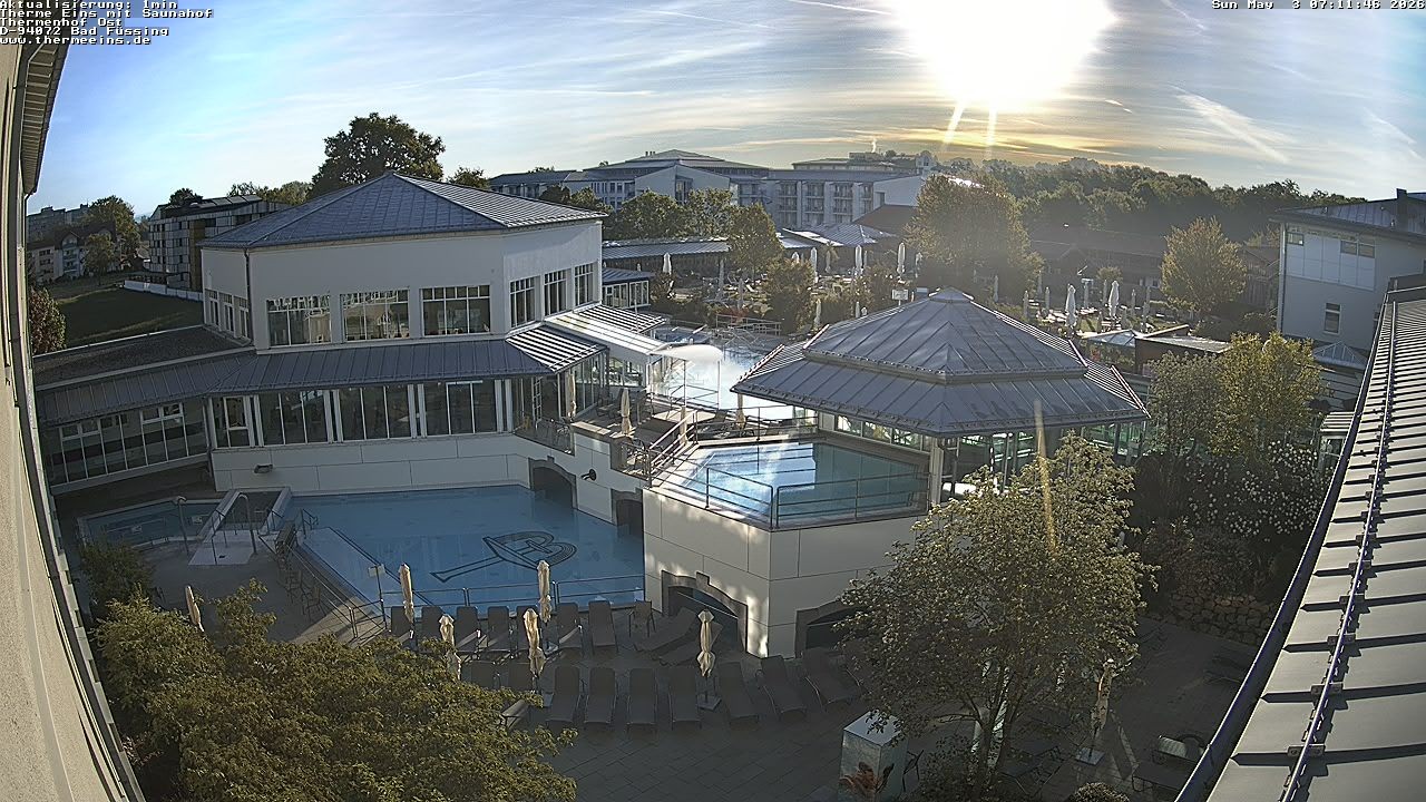 Archiv Foto Webcam Bad Füssing: Therme Eins - Thermenhof Ost