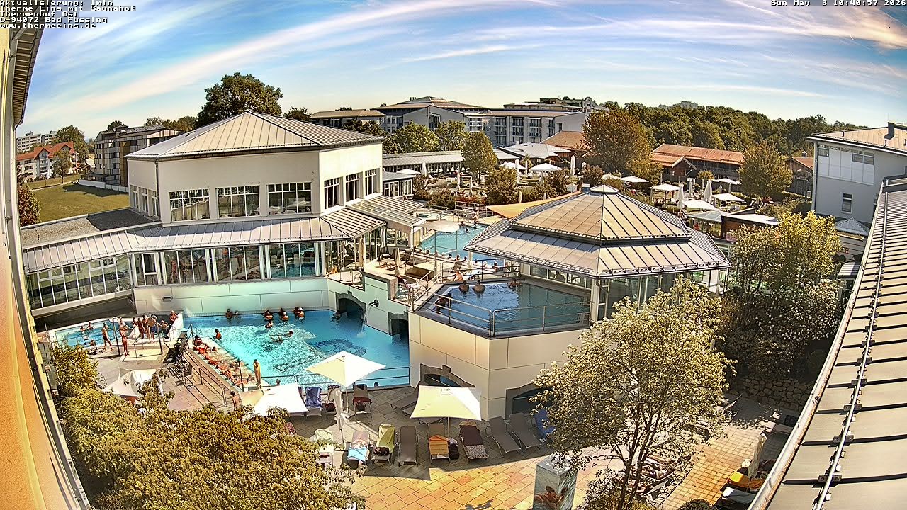 Archiv Foto Webcam Bad Füssing: Therme Eins - Thermenhof Ost