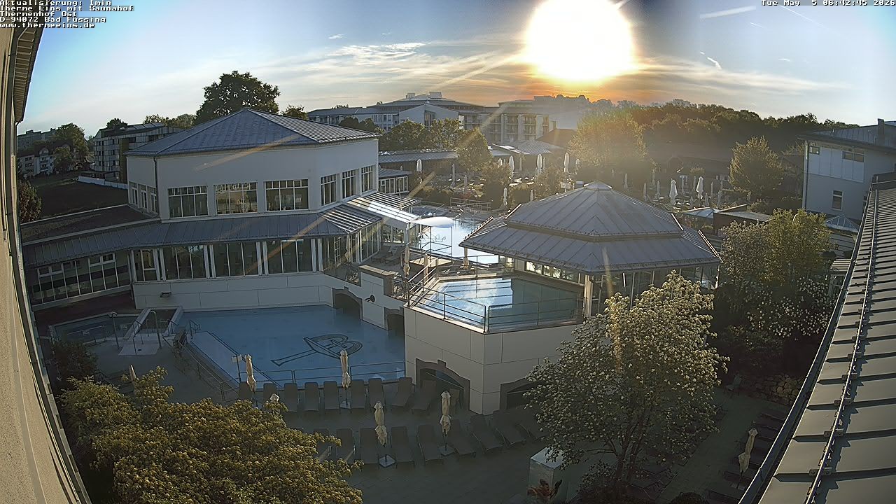 Archiv Foto Webcam Bad Füssing: Therme Eins - Thermenhof Ost