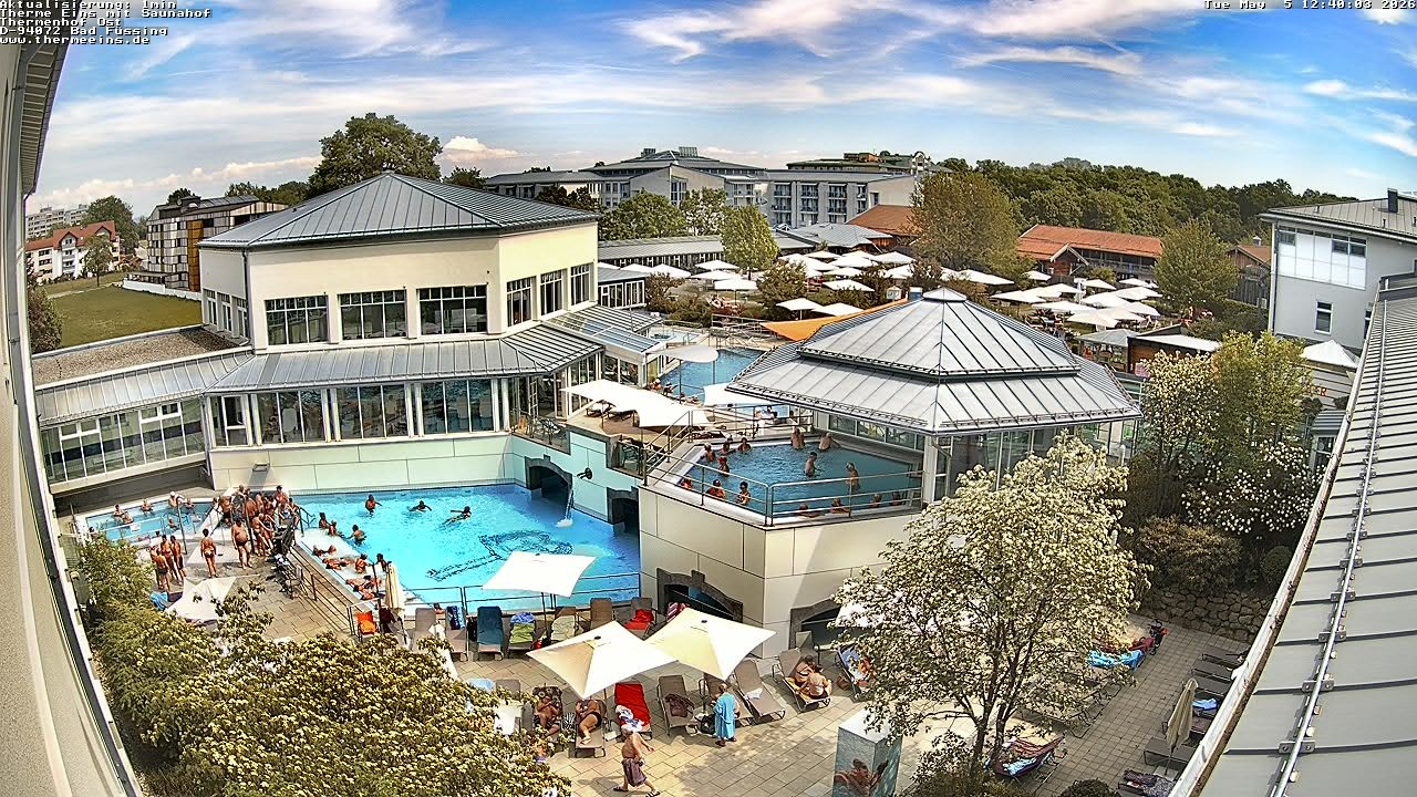 Archiv Foto Webcam Bad Füssing: Therme Eins - Thermenhof Ost