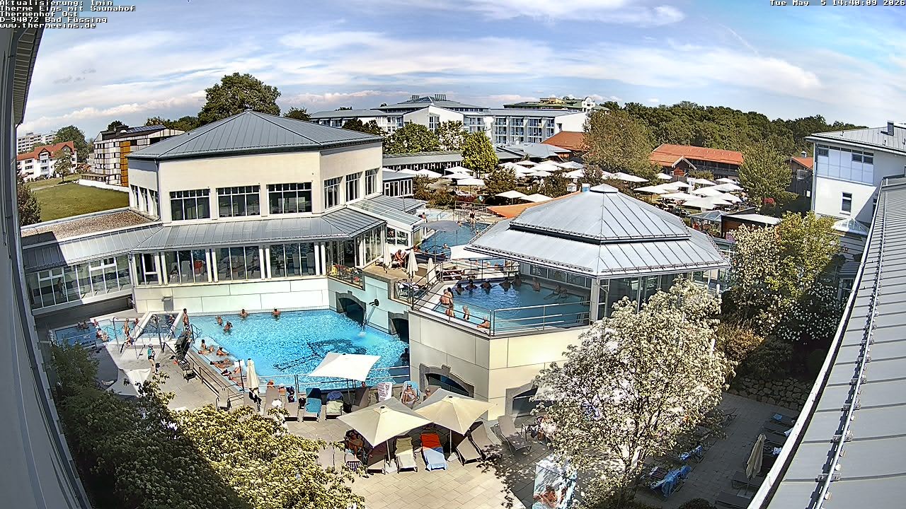 Archiv Foto Webcam Bad Füssing: Therme Eins - Thermenhof Ost