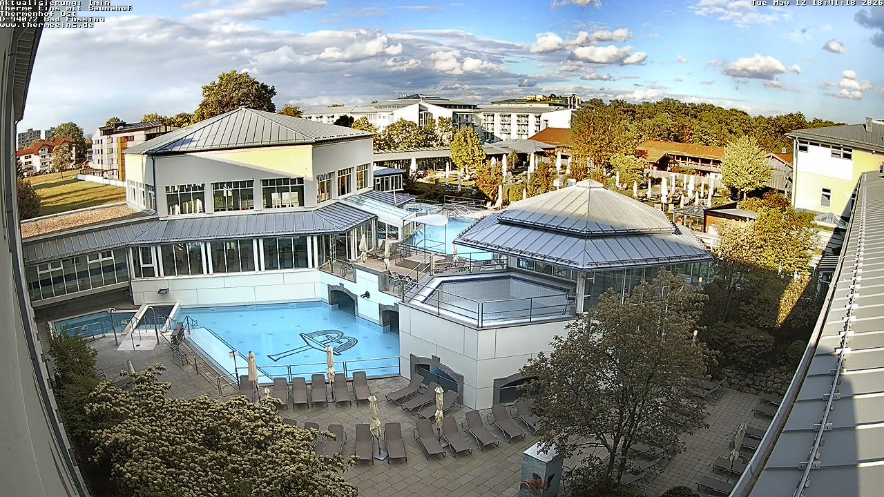 Archived image Webcam Bad Füssing: Thermal Bath 1 - East