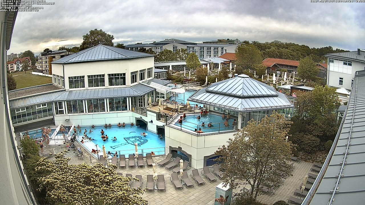 Archiv Foto Webcam Bad Füssing: Therme Eins - Thermenhof Ost