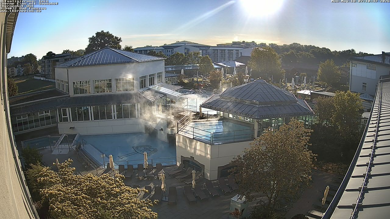 Archiv Foto Webcam Bad Füssing: Therme Eins - Thermenhof Ost