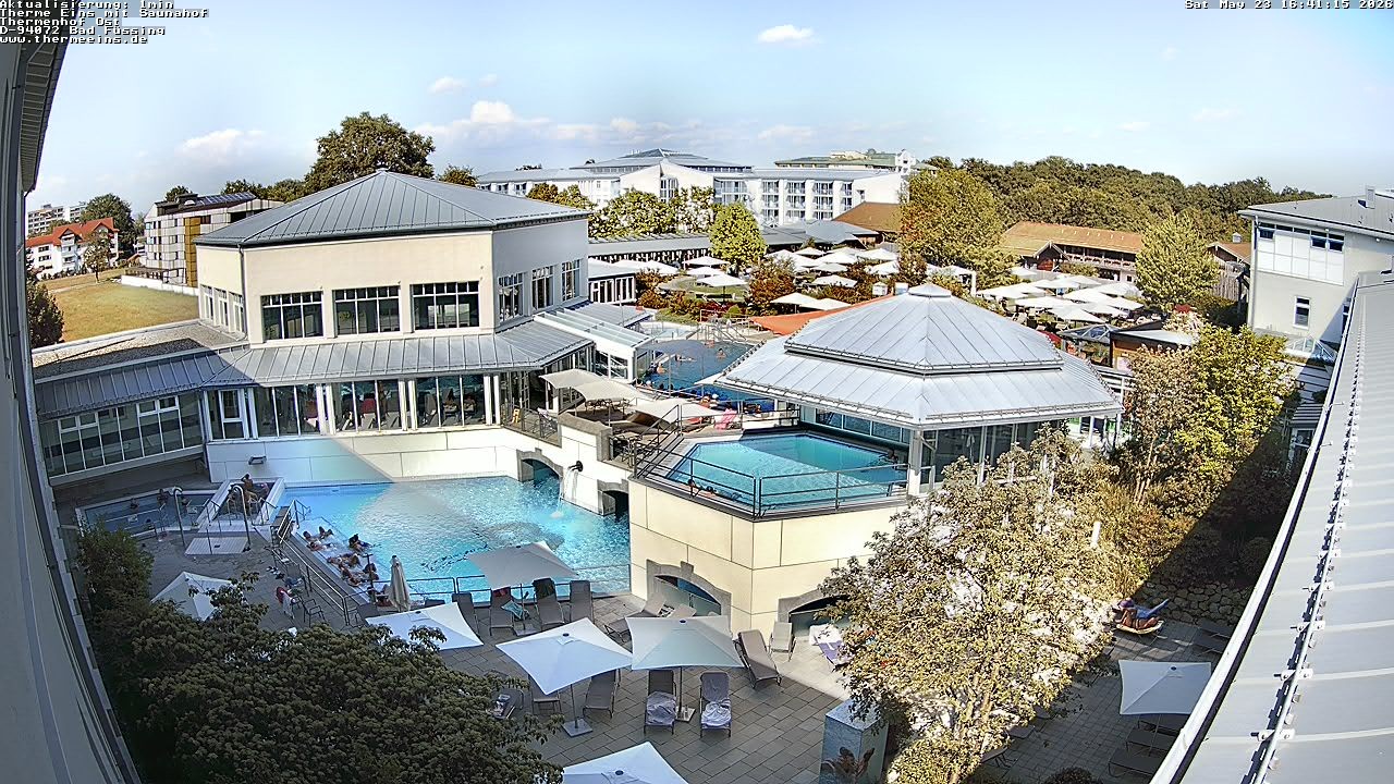 Archiv Foto Webcam Bad Füssing: Therme Eins - Thermenhof Ost