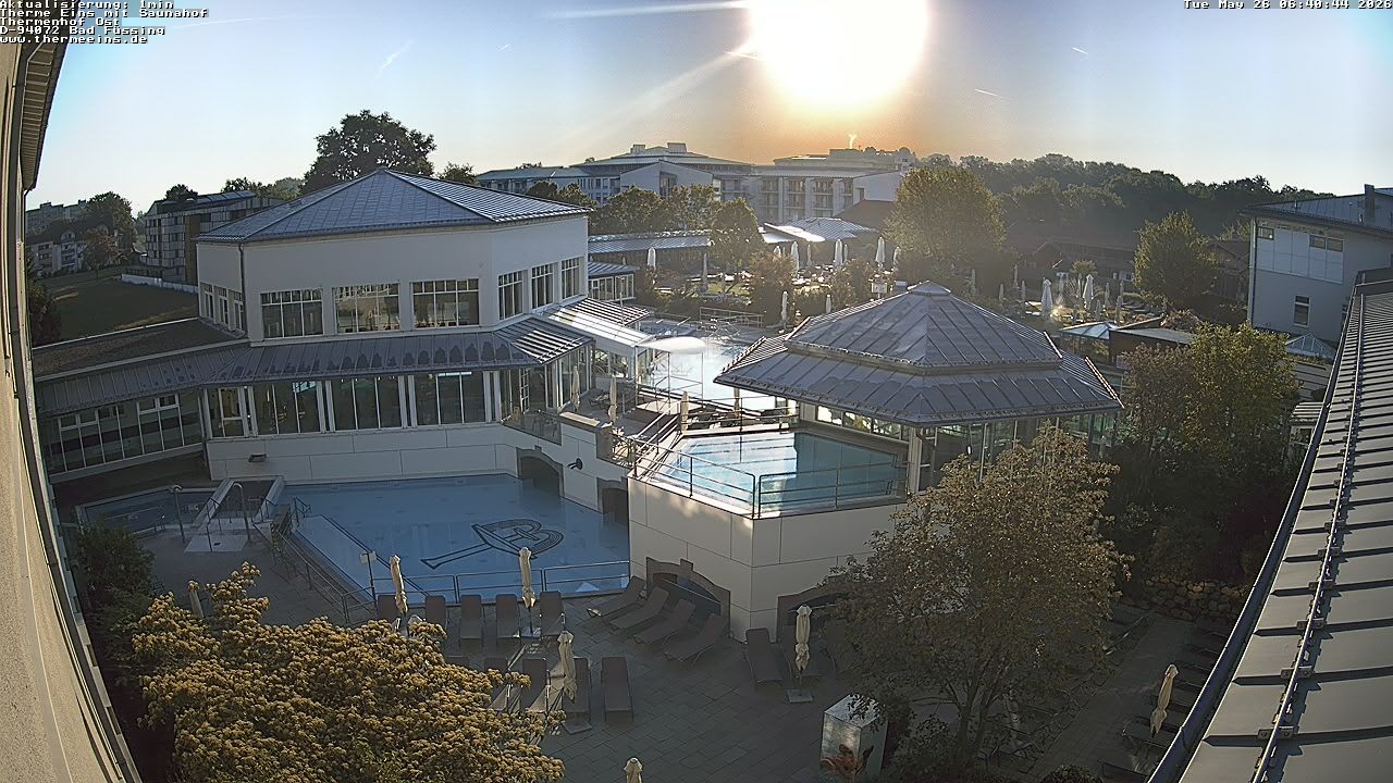 Archiv Foto Webcam Bad Füssing: Therme Eins - Thermenhof Ost