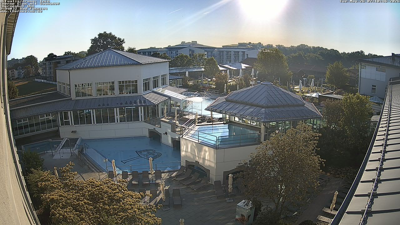 Archiv Foto Webcam Bad Füssing: Therme Eins - Thermenhof Ost