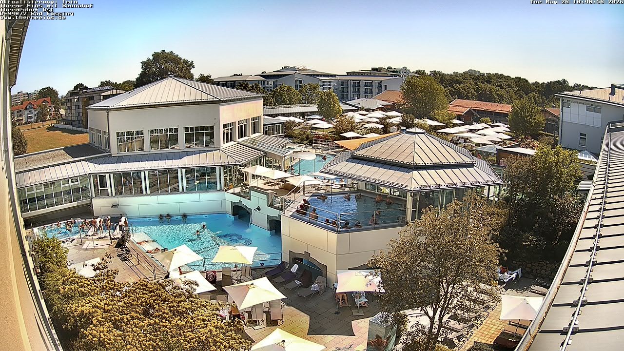 Archiv Foto Webcam Bad Füssing: Therme Eins - Thermenhof Ost