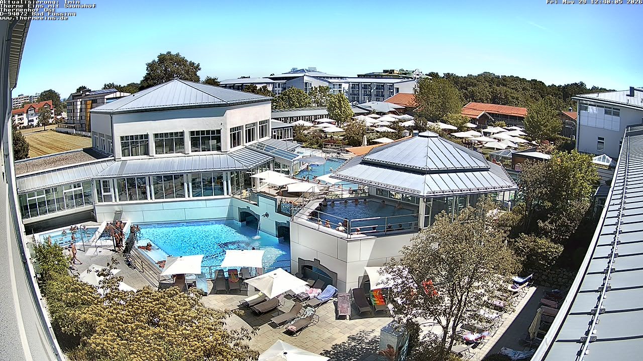 Archiv Foto Webcam Bad Füssing: Therme Eins - Thermenhof Ost