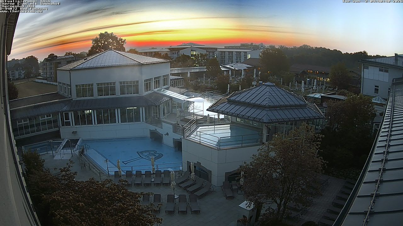 Archiv Foto Webcam Bad Füssing: Therme Eins - Thermenhof Ost