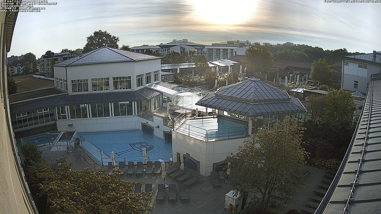 Archiv Foto Webcam Bad Füssing: Therme Eins - Thermenhof Ost